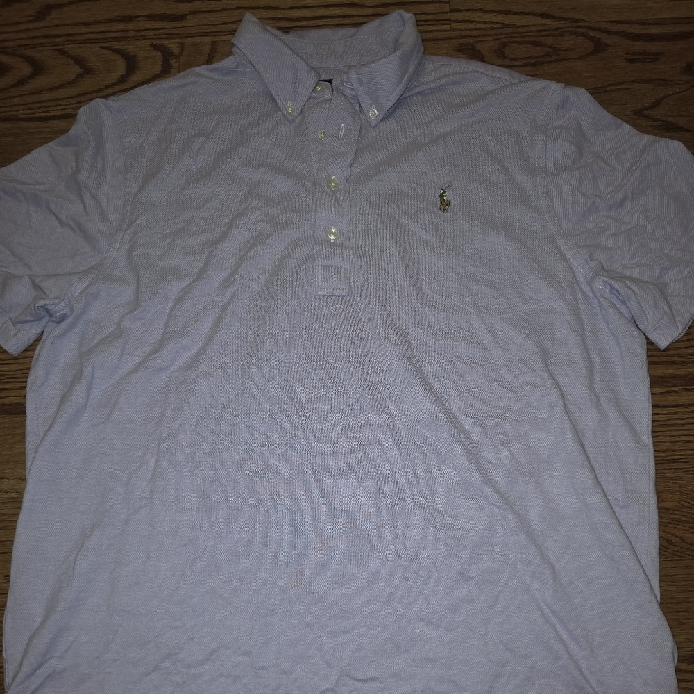 Ralph Lauren Men's Light Blue Polo Shirt XL